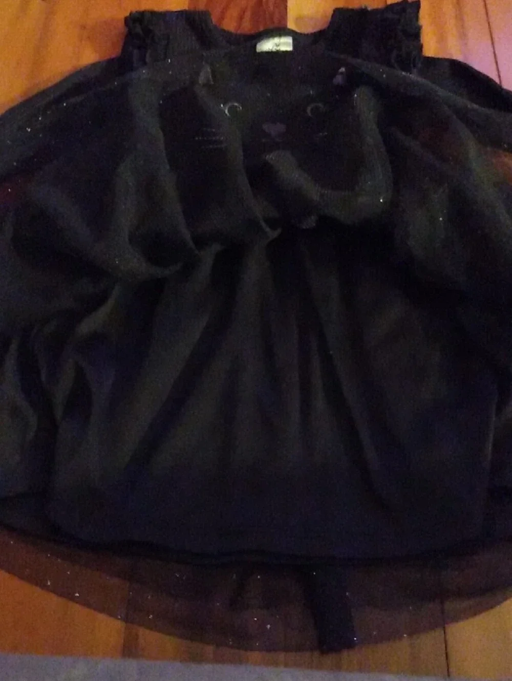 NWOT Way to Celebrate! Halloween 18 Months Girls Black Cat Tulle Dress Costume